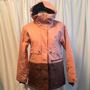 Women's Pink and Brown Ski Jacket